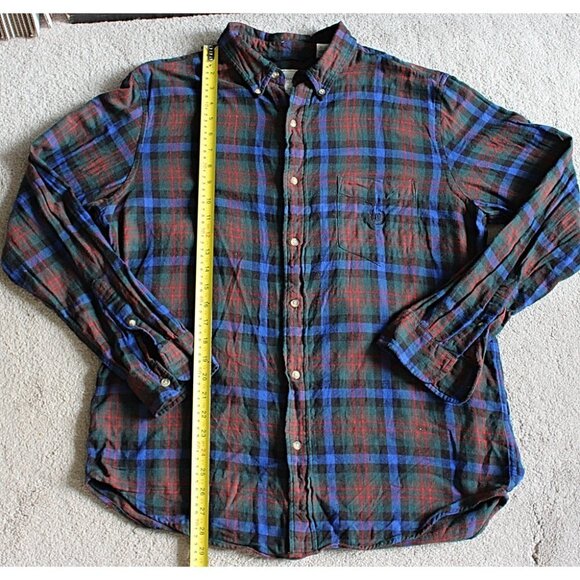 Chaps Ralph Lauren - Mens Button Down Flannel Shirt w/Pocket Emblem, Lrg Oversiz - Picture 5 of 7